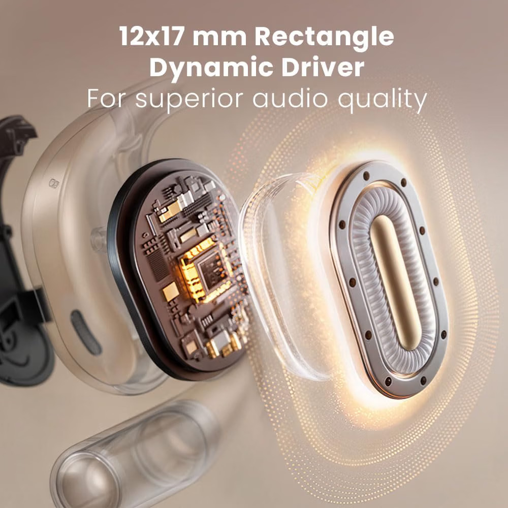 ng EarSafe OpenBuds - Air Conduction Open Ear Buds | Quad Mic ENC for Clear Calls | 12x17mm Drivers for Immersive Audio | Premium White - Image 4