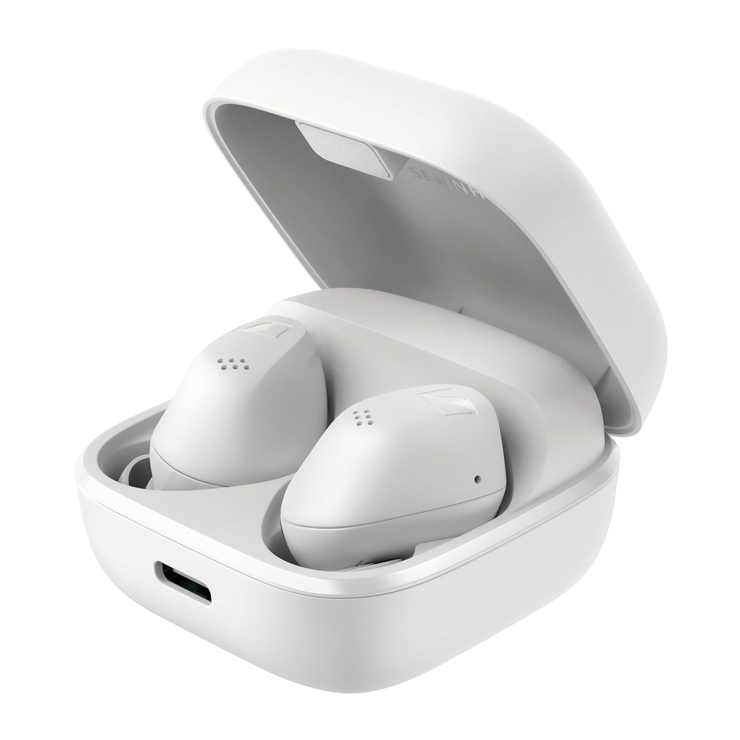 Sennheiser ACCENTUM True Wireless Earbuds, BT v5.3 Auracast & LE Audio, TrueResponse Drivers, Hybrid ANC + Transparency Mode, 28 Hr Battery, Qi & USB‑C Charging, Touch Control, 2Y Warranty, White - Image 1
