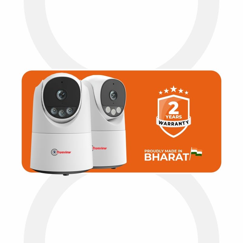 Trueview 3MP Pack of 2 Smart CCTV Wi-fi Home Security Camera with Pan Tilt 360° View, 2 Way Talk, Cloud Monitor, Motion Detect, Supports SD Card Up to 256 GB, Night Vision (3MP Robot - Pack of 2) - Image 9