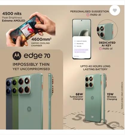 Motorola Edge 70 (Lily Pad, 8GB RAM, 256GB Storage) - Image 4