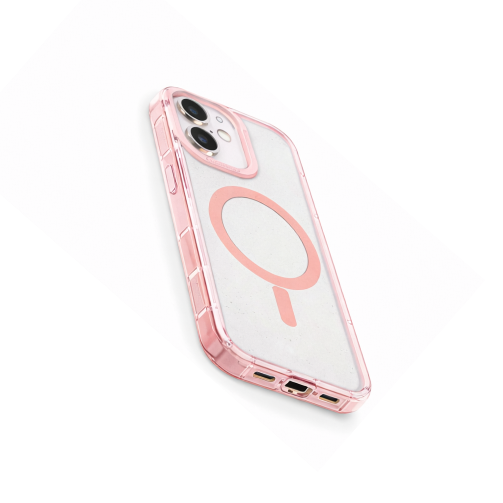 AmazingThing Omni Clear Case for iPhone 16 Plus (MagSafe Compatible, 8.5ft Drop Protection, Pink Transparent) - Image 4