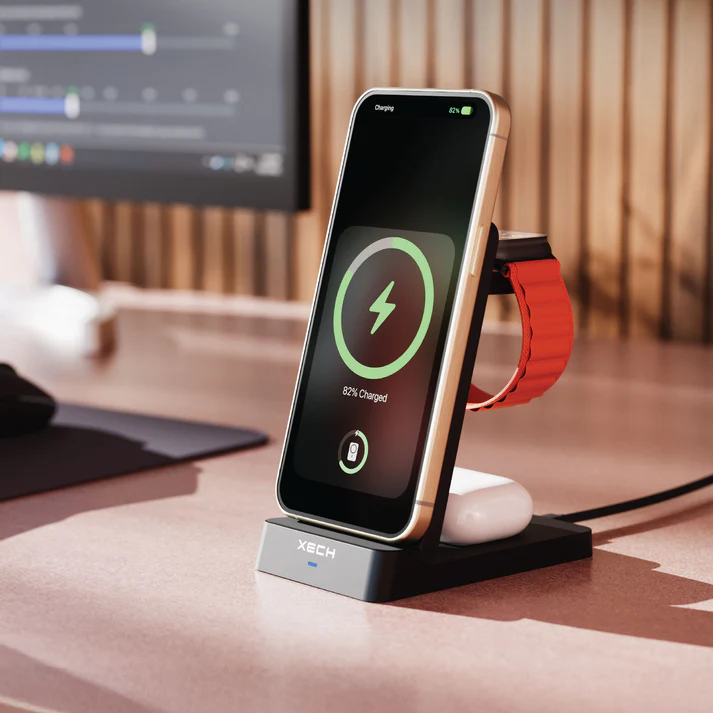 XECH PowerBase Max All-in-One Multi-Charger (Black) – Fast Charging Station XECH PowerBase Max All-in-One Multi-Charger (Black) – Fast Charging Station - Image 2