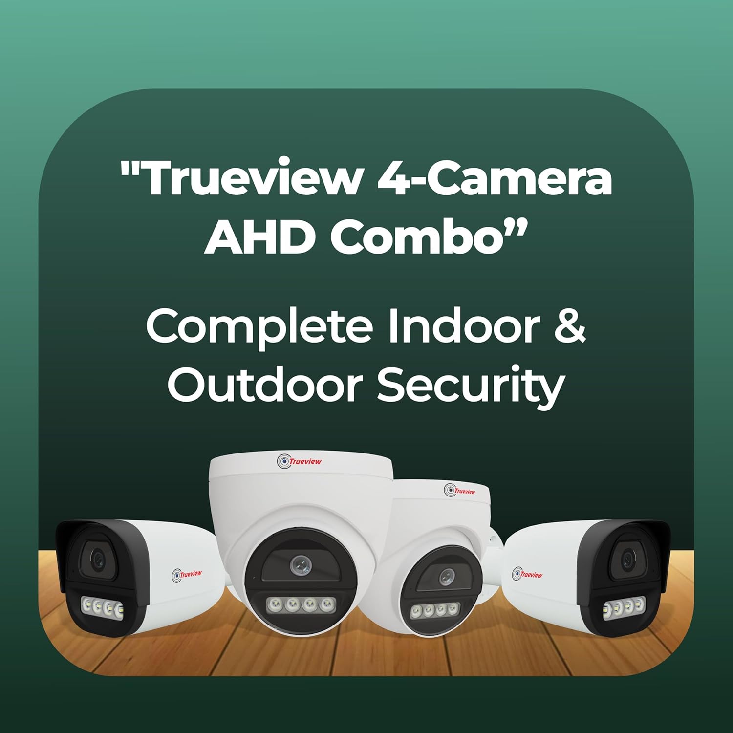Trueview 2MP Dual Light HD CCTV Camera Combo Wired CCTV Camera Works with DVR 2 Dome & 2 Bullet Cameras with Built-in Mic,All Time Color Vision,3.6mm Lens,20M IR,15M White LED,H.265,4-TVI/AHD/CVI/CVBS - Image 2