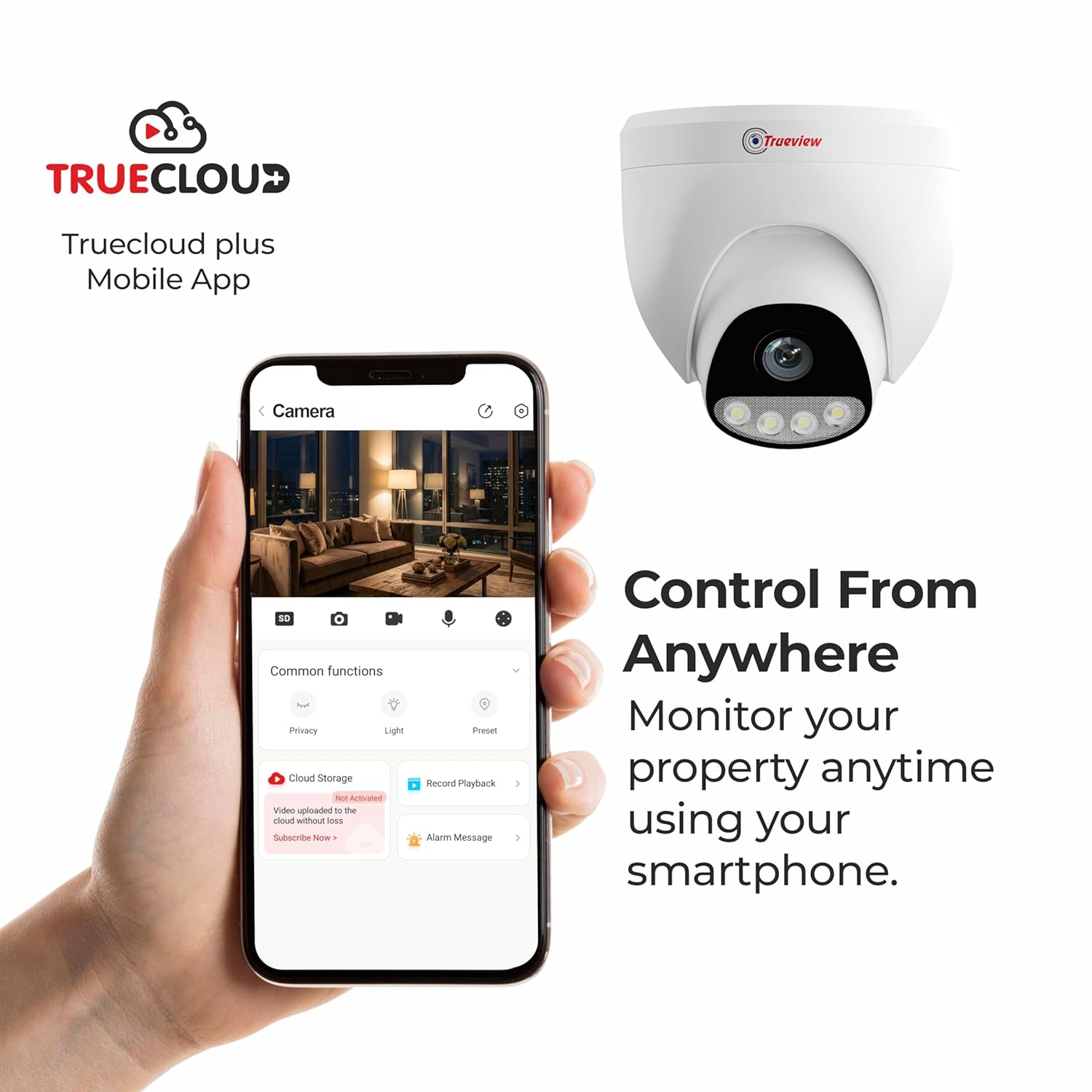 Trueview Smart Security Camera Wi-Fi 3MP CCTV Dome Camera for Home | Shop | Office | Farm | Construction Site | Wireless Camera (T18294S-Trueview 3MP WiFi Dome STQC) - Image 4