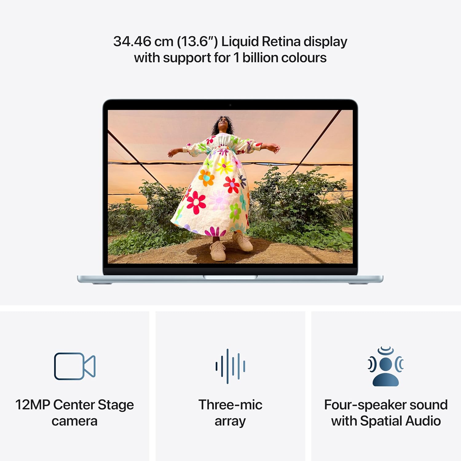 Apple 2026 MacBook Air 13″ Laptop with M5 chip: AI and Apple Intelligence, 34.46 cm (13.6″) Liquid Retina Display, 24GB Unified Memory, 1TB SSD Storage, 12MP Center Stage Camera, Touch ID; Sky Blue Apple 2026 MacBook Air 13″ Laptop with M5 chip: AI and Apple Intelligence, 34.46 cm (13.6″) Liquid Retina Display, 24GB Unified Memory, 1TB SSD Storage, 12MP Center Stage Camera, Touch ID; Sky Blue - Image 3