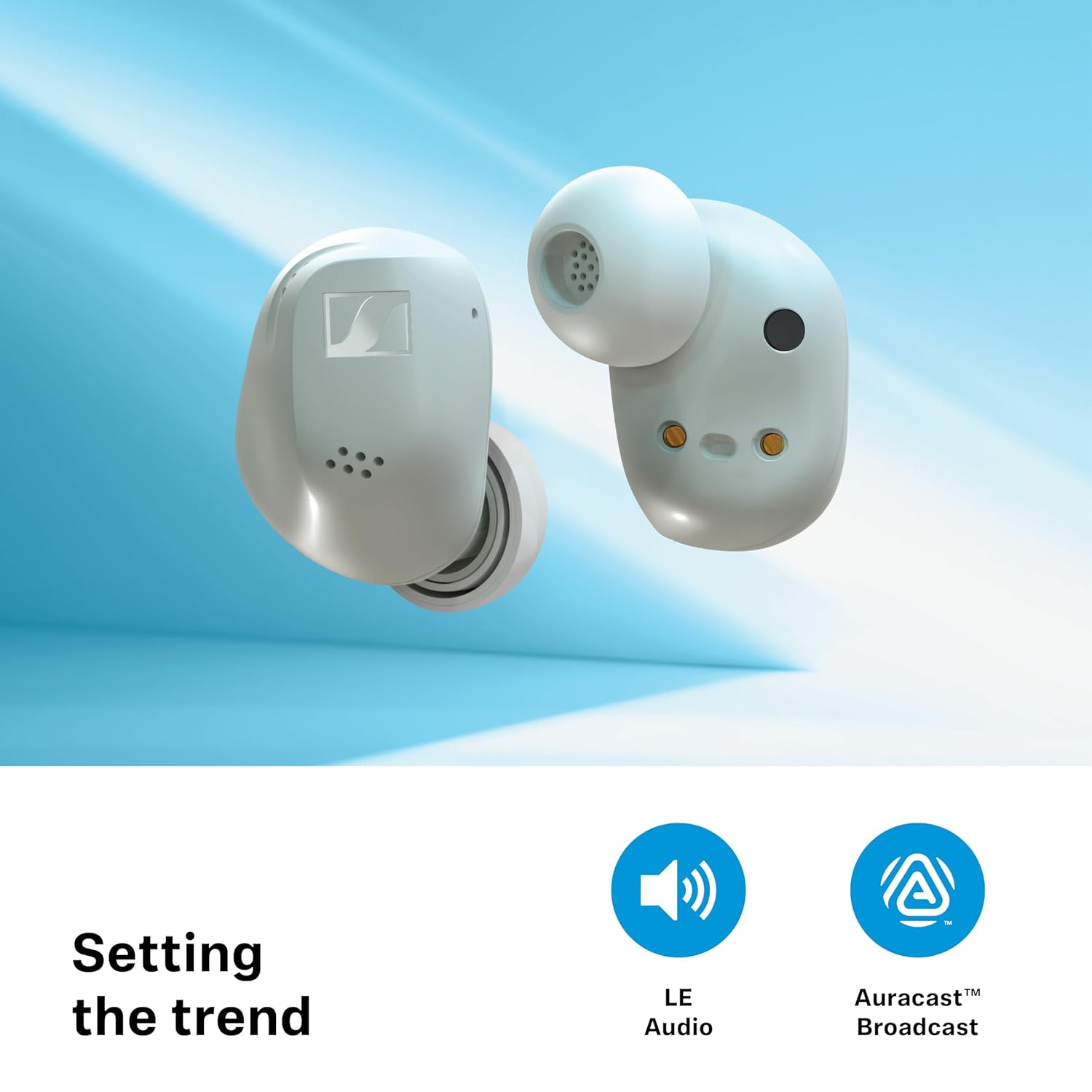 Sennheiser ACCENTUM True Wireless Earbuds, BT v5.3 Auracast & LE Audio, TrueResponse Drivers, Hybrid ANC + Transparency Mode, 28 Hr Battery, Qi & USB‑C Charging, Touch Control, 2Y Warranty, White - Image 4