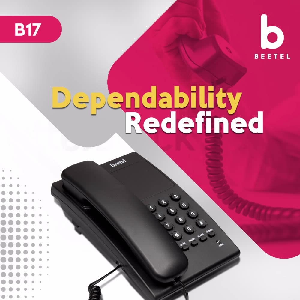 Beetel B17 Corded Landline Phone, Ringer Volume Control, LED Ring Indication, Wall/Desk Mountable, Clear Call Quality, Black - Image 4