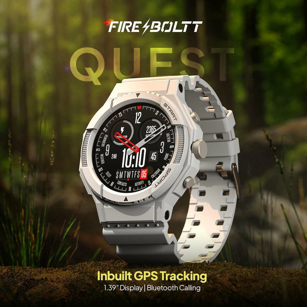 Fire-Boltt Quest Smartwatch 1.39" Full Touch Gps Tracking Smart Watch Bluetooth Calling, 100+ Sports Modes, 360 * 360 Pixel High Resolution, Health Suite & Rugged Outdoor Built - White Fire-Boltt Quest Smartwatch 1.39" Full Touch Gps Tracking Smart Watch Bluetooth Calling, 100+ Sports Modes, 360 * 360 Pixel High Resolution, Health Suite & Rugged Outdoor Built - White - Image 2