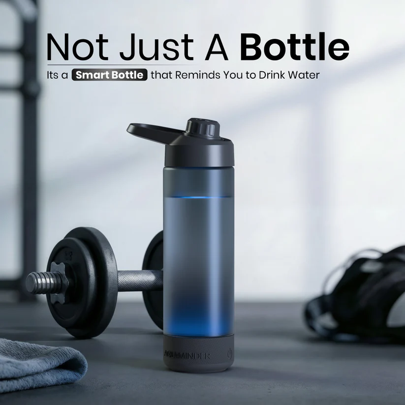 Aquaminder Volga+ Smart Water Bottle 770ml with App Connectivity & Personalized Hydration Reminder Black - Image 5