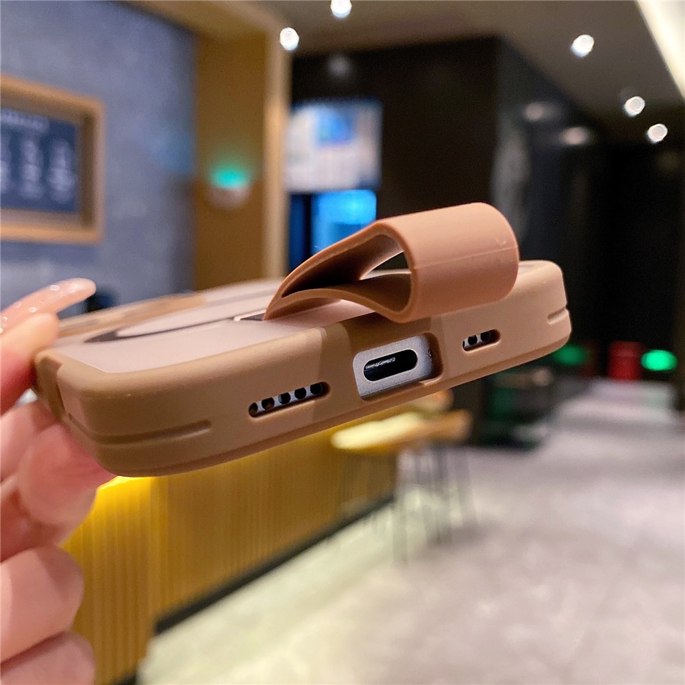 For iPhone 16 Pro Case TPU PC Phone Back Cover with Integrated Lanyard Metal Kickstand - Sapphire - Image 8