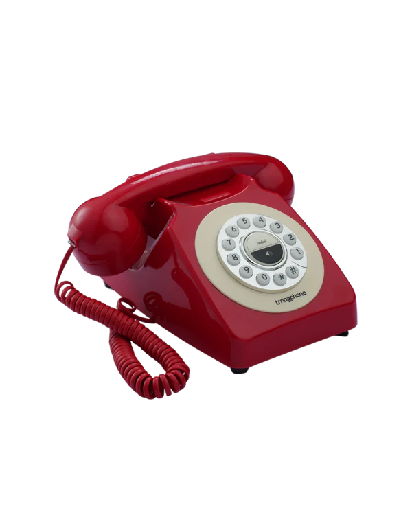 trringphone Retro – Cherry Red Retro Modern Bluetooth Call Mirroring Telephone for Digital Wellbeing, No-Smartphone Zone & Daily Digital Detox Break trringphone Retro – Cherry Red Retro Modern Bluetooth Call Mirroring Telephone for Digital Wellbeing, No-Smartphone Zone & Daily Digital Detox Break - Image 3