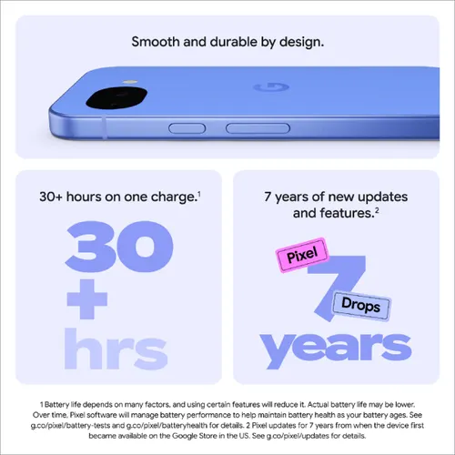 Google Pixel 10a 5G (8GB RAM, 256GB Storage) | Google Tensor G4 | 5100mAh Battery | 7 Years Security and OS Updates | Fog - Image 4
