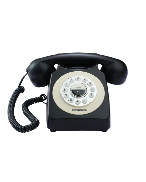 trringphone Retro Matte Graphite Retro Modern Bluetooth Call Mirroring Telephone for Digital Wellbeing, No-Smartphone Zone & Daily Digital Detox Break trringphone Retro Matte Graphite Retro Modern Bluetooth Call Mirroring Telephone for Digital Wellbeing, No-Smartphone Zone & Daily Digital Detox Break - Image 1