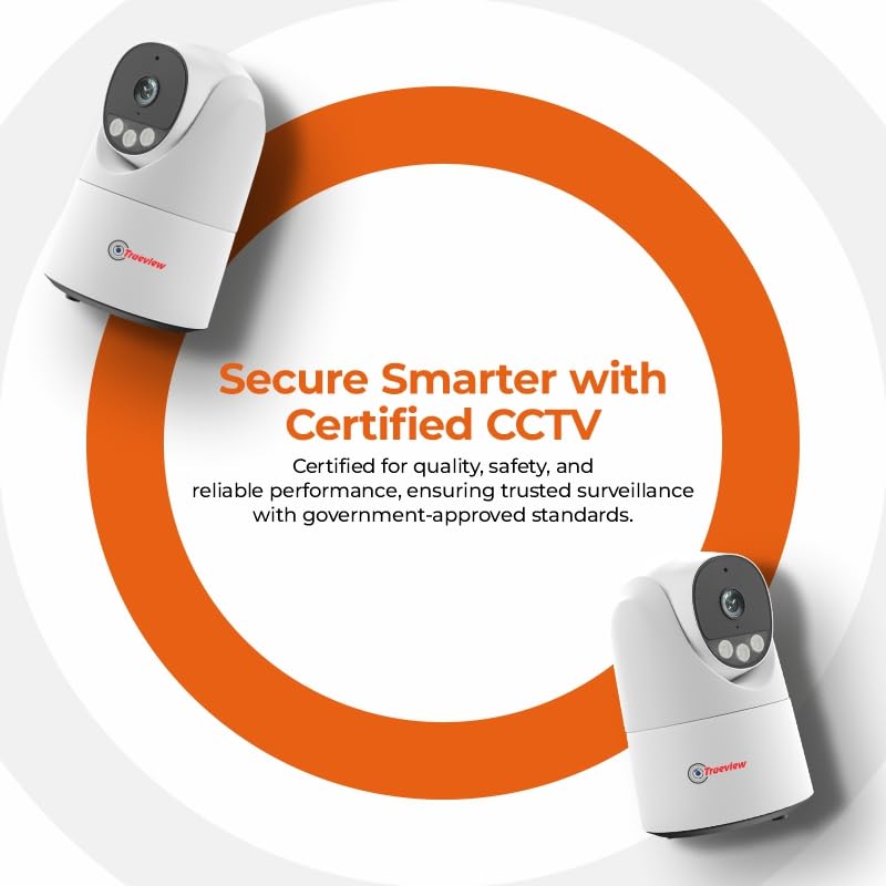 Trueview 3MP Pack of 2 Smart CCTV Wi-fi Home Security Camera with Pan Tilt 360° View, 2 Way Talk, Cloud Monitor, Motion Detect, Supports SD Card Up to 256 GB, Night Vision (3MP Robot - Pack of 2) - Image 3