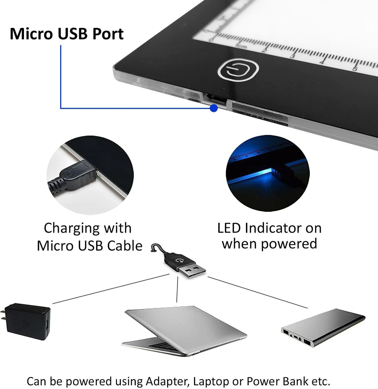 XECH X-Board A4 LED Drawing Pad - White - Image 5