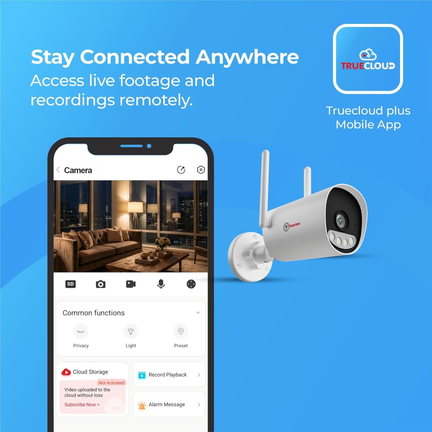 Trueview 3mp 1296p HD All Time Color 4G Sim Based Bullet CCTV Security Camera for Home, Shop, Office, Farm, and Construction Site | IP66 Waterproof Rating | with 9 IR LED - Image 8