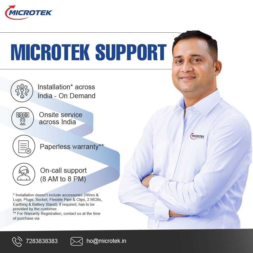 Microtek Super Power 900 Advanced Digital 800VA/12V Inverter, Support 1 Battery with 2 Year Warranty for Home, Office & Shops - Image 6