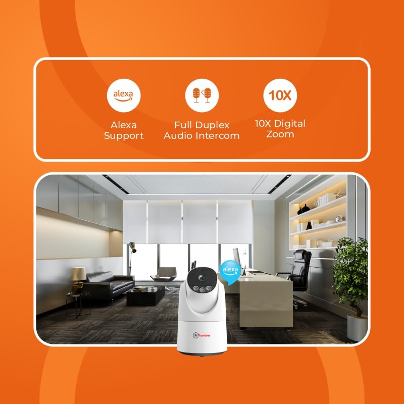Trueview 3MP Pack of 2 Smart CCTV Wi-fi Home Security Camera with Pan Tilt 360° View, 2 Way Talk, Cloud Monitor, Motion Detect, Supports SD Card Up to 256 GB, Night Vision (3MP Robot - Pack of 2) - Image 8