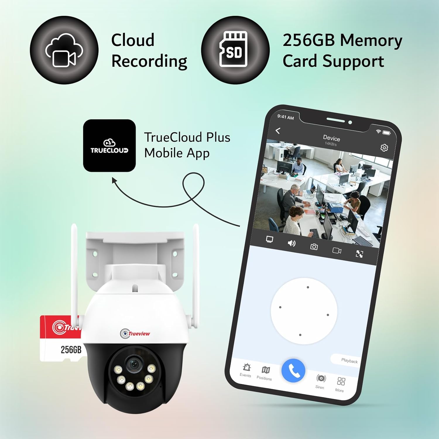 Trueview 3MP 4G Mini PT Security Camera with SIM Support | All-Time Color Vision | 360° Pan | Two-Way Audio | Human Detection | 256GB SD & Cloud | IP66 Waterproof | Alexa Compatible | STQC Certified - Image 4