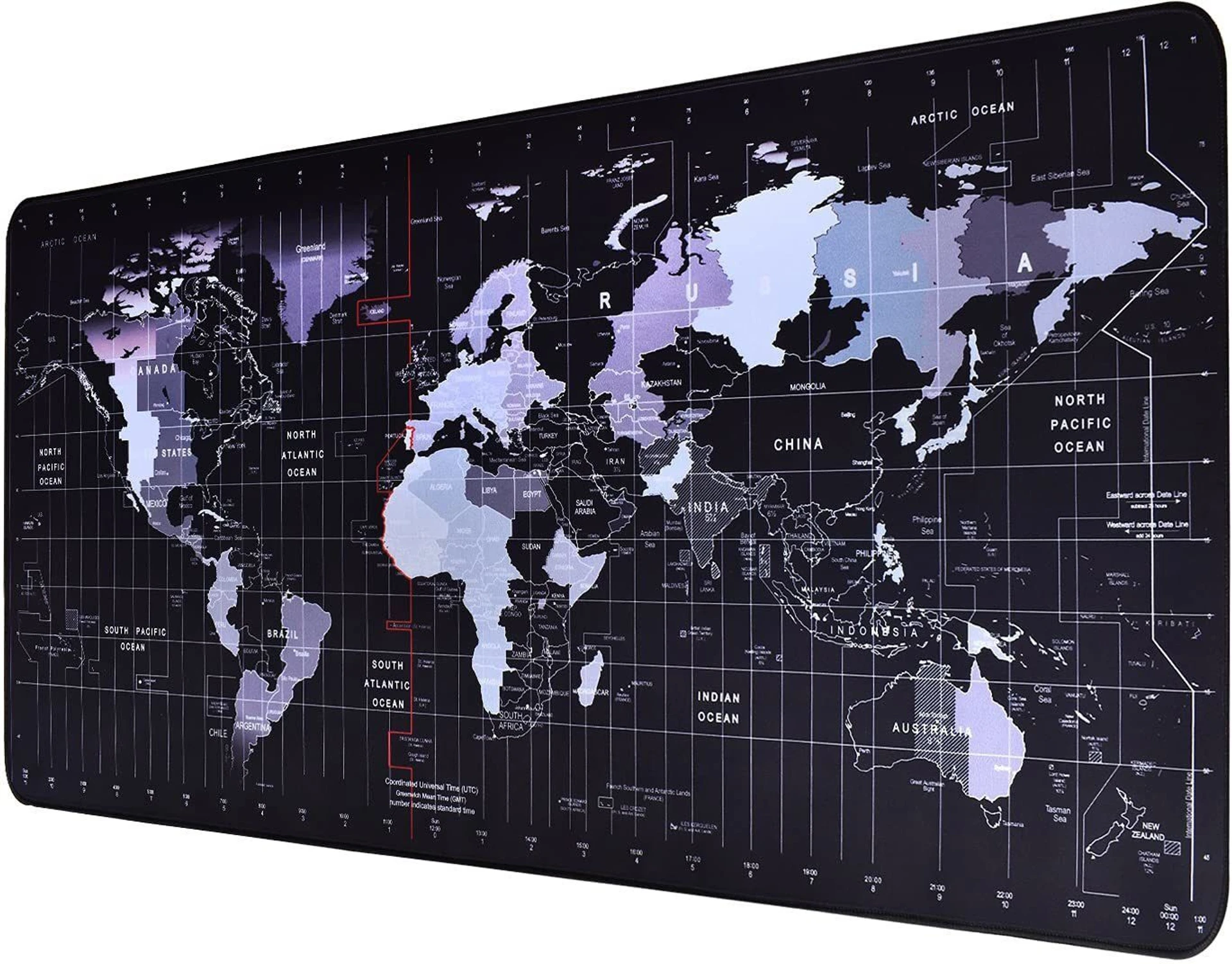 Nuevo World Map Gaming Mouse Pad | Large Desk Mat with Stitched Edges | Non-Slip Rubber Base | Keyboard & Mouse Pad for Gaming, Office, Laptop & Home - Image 1