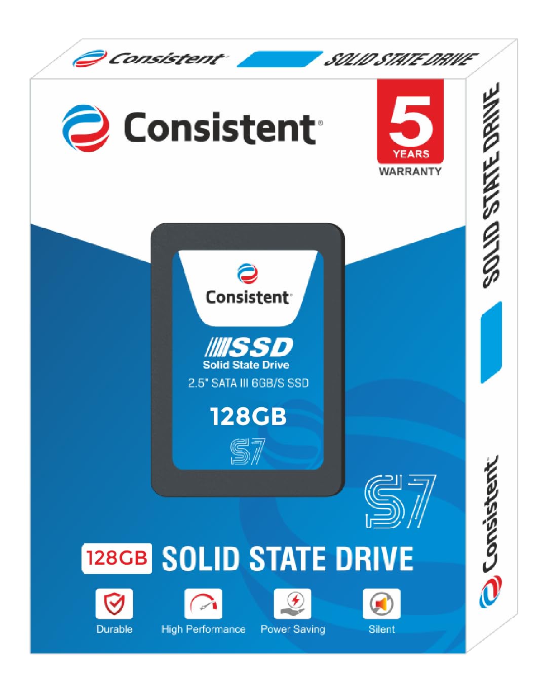 Consistent SSD 128GB 2.5 Inch SATA Internal SSD - Read: 550MB/s & Write: 500MB/s - Solid-State Drive 5 Year Warranty - Image 2