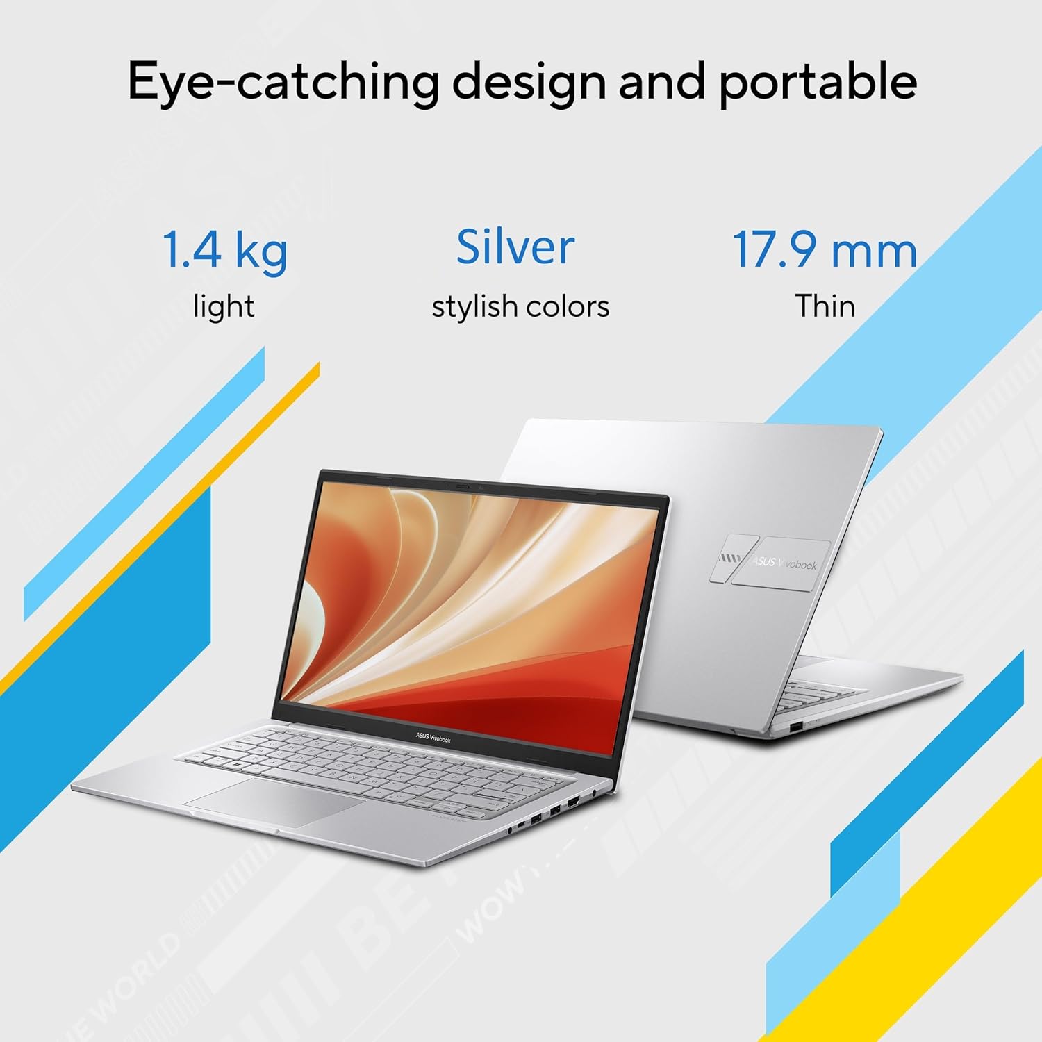 ASUS Vivobook 14 (2025), Intel Core 5 120U, 8GB RAM, 512GB SSD, FHD, 14", Win 11 Home, M365 (1 Year)* Office 2024, Cool Silver, X1404VAP-EB1521WS, - Image 5