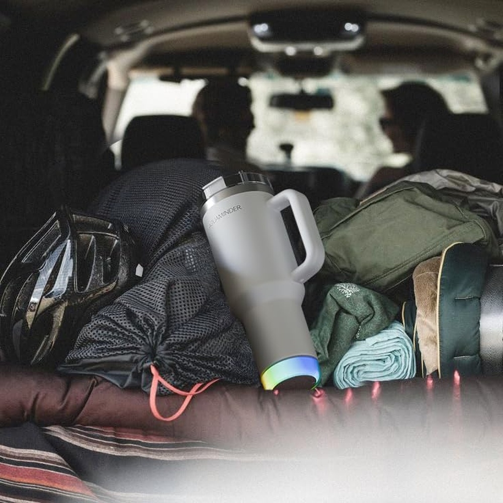 Aquaminder Smart Tumbler 1200ml Stainless Steel Vacuum Flask with Lid & Straw – SS304, Cup Holder Friendly | Car, Gym, Yoga & Travel Mug (Nile Plus, White) - Image 4