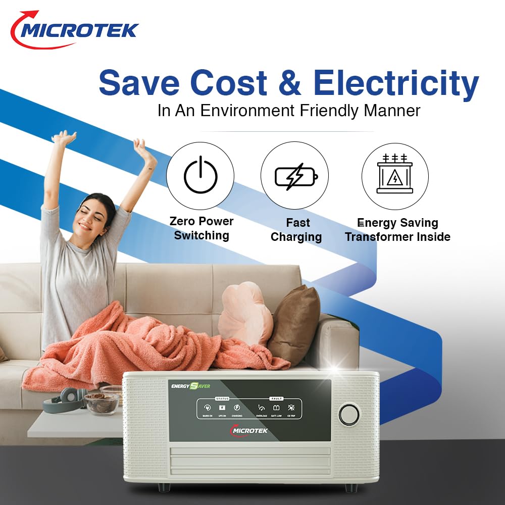 Microtek Energy Saver Advanced Digital Inverter/UPS for Home, Office & Shops -(1225-12V) | 3 Year Warranty - Image 5