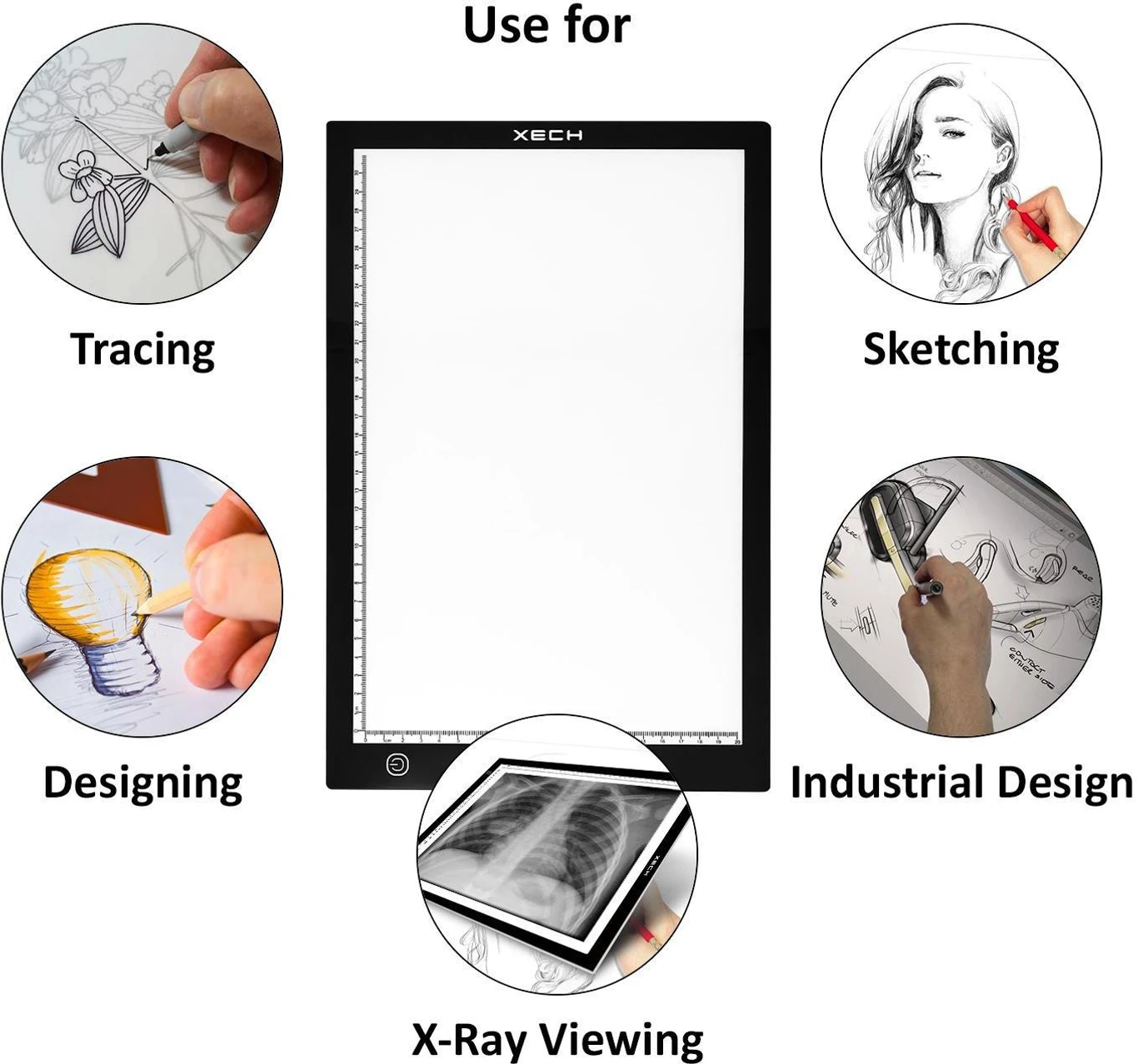 XECH X-Board A4 LED Drawing Pad - White - Image 4