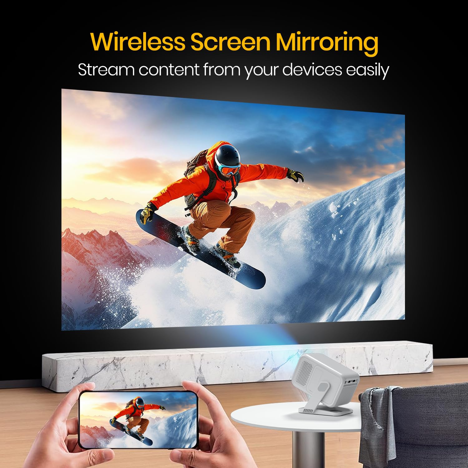Portronics Beem 450 Smart LED Projector with 1080p Full HD Resolution – White - Image 9