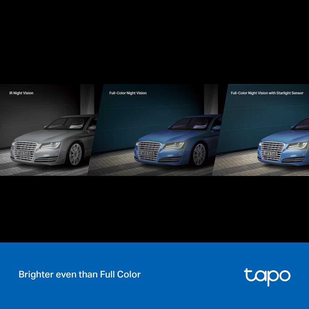 Tapo 4MP 2K QHD (2560X1440) Outdoor CCTV Security Wi-Fi Smart Camera -Alexa Enabled -Weatherproof -Full Color Starlight Night Vision -2-Way Audio -Up to 256 GB SD Storage - C320Ws- White - Image 9