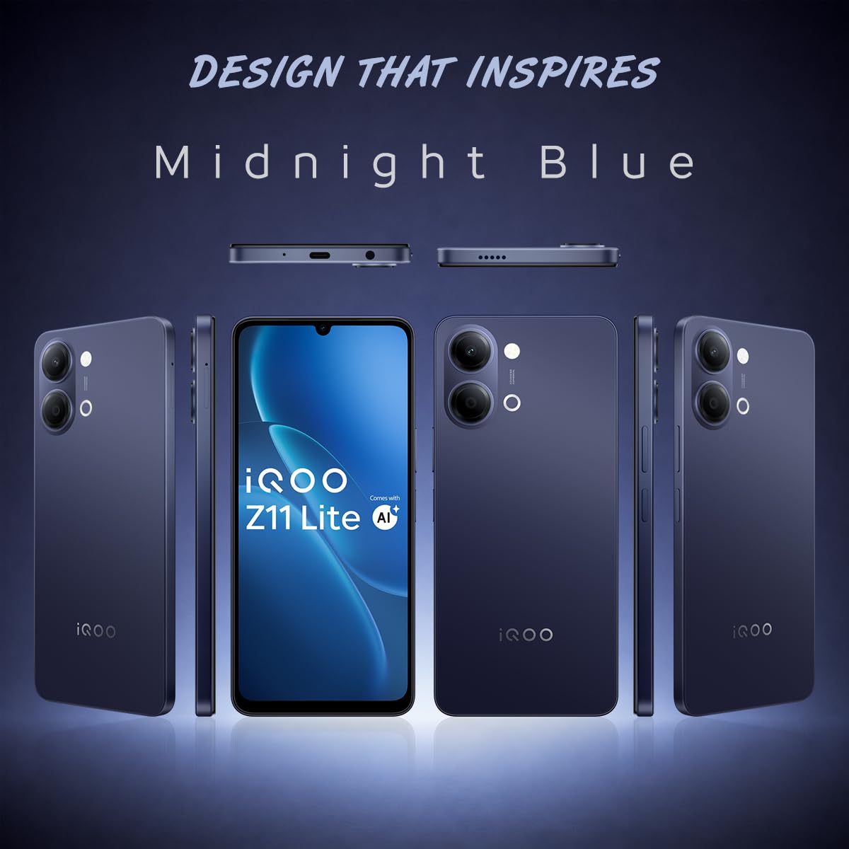 iQOO Z11 Lite 44W 5G (Midnight Blue, 4GB RAM, 128GB Storage) | 6500mAh Battery, 44W Fast Charging, Dimensity 6300, OriginOS 6.0 iQOO Z11 Lite 44W 5G (Midnight Blue, 4GB RAM, 128GB Storage) | 6500mAh Battery, 44W Fast Charging, Dimensity 6300, OriginOS 6.0 - Image 2
