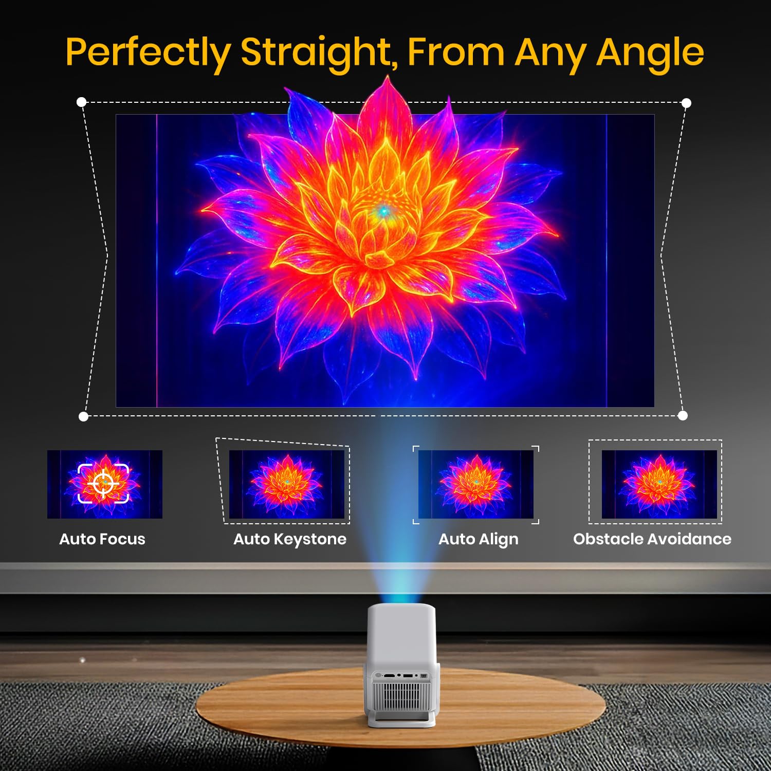 Portronics Beem 450 Smart LED Projector with 1080p Full HD Resolution – White - Image 2
