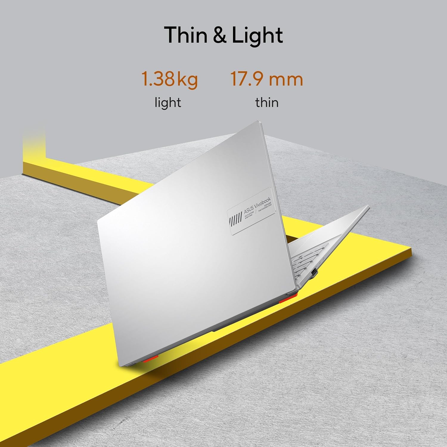 ASUS Vivobook Go 14 (2026),AMD Ryzen 3 30 Processor,AMD Radeon iGPU,8GB RAM,512GB SSD,FHD,14" (35.5 cm),Windows 11,M365 Basic(1Y)* Office 2024,Cool Silver,1.38 Kg,E1404FA-EB1224WS,Thin & Light Laptop - Image 6