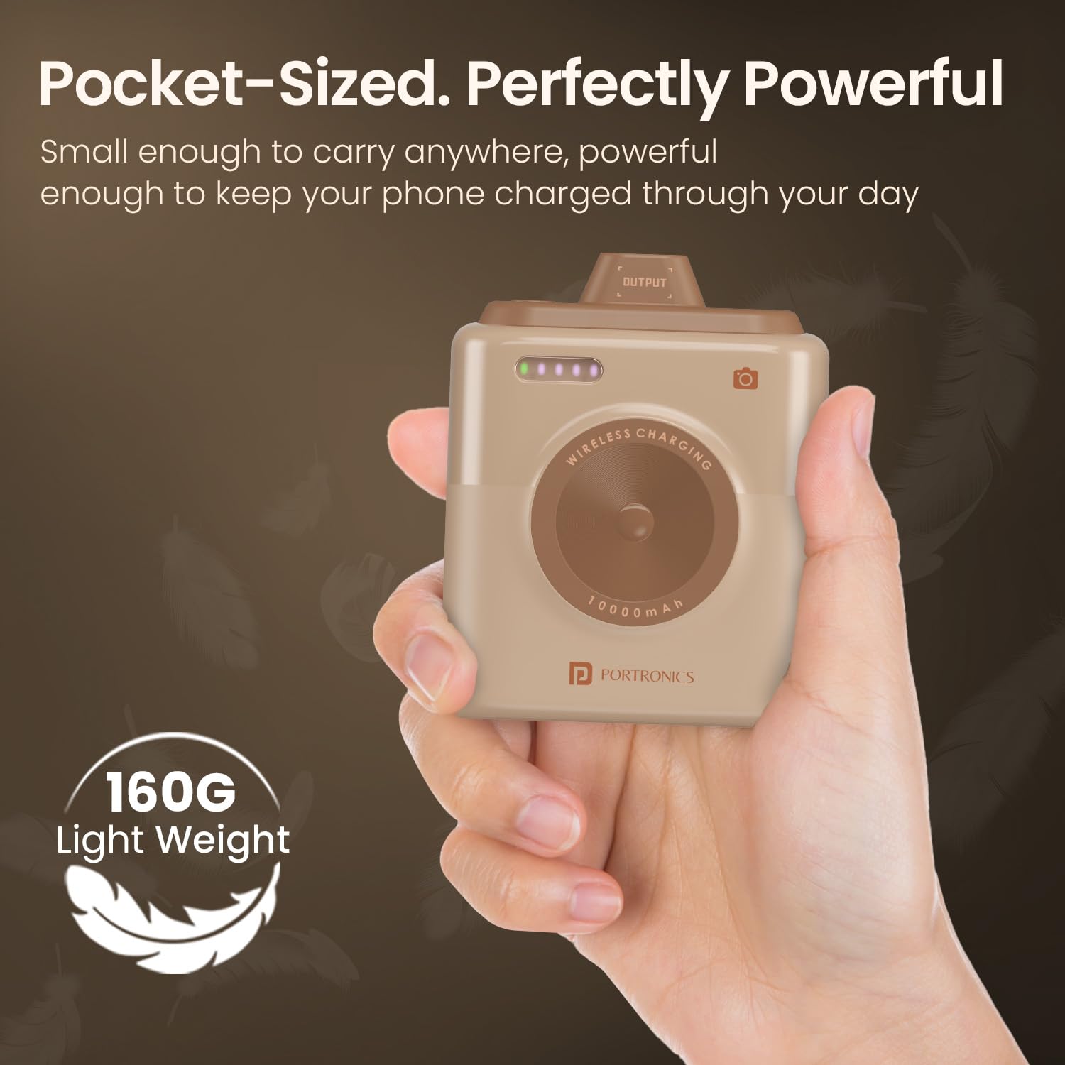 Portronics Moji 10K Smallest Wireless 10000Mah Fast Charging Power Bank with Detachable USB Type-C Cable, Strong Magnet, 20W Wired Output, for iPhone 12 & Above, Android & All Qi Enabled Devices Portronics Moji 10K Smallest Wireless 10000Mah Fast Charging Power Bank with Detachable USB Type-C Cable, Strong Magnet, 20W Wired Output, for iPhone 12 & Above, Android & All Qi Enabled Devices - Image 9