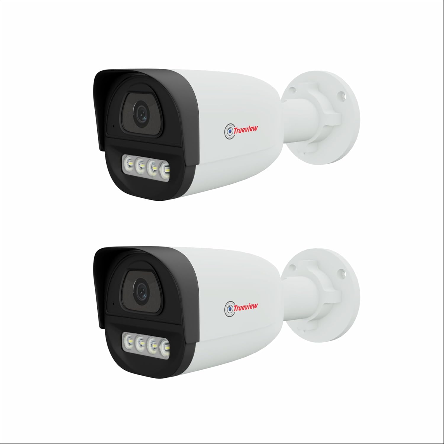 Trueview 2MP Dual Light Wired Bullet CCTV Camera with Built-in Mic| Works with DVR | Full-Time Color Vision, 3.6mm Lens,20M IR & 15M White LED | 4-in-1 TVI/AHD/CVI/CVBS|H.265 Compression (2HD Bullet) - Image 1