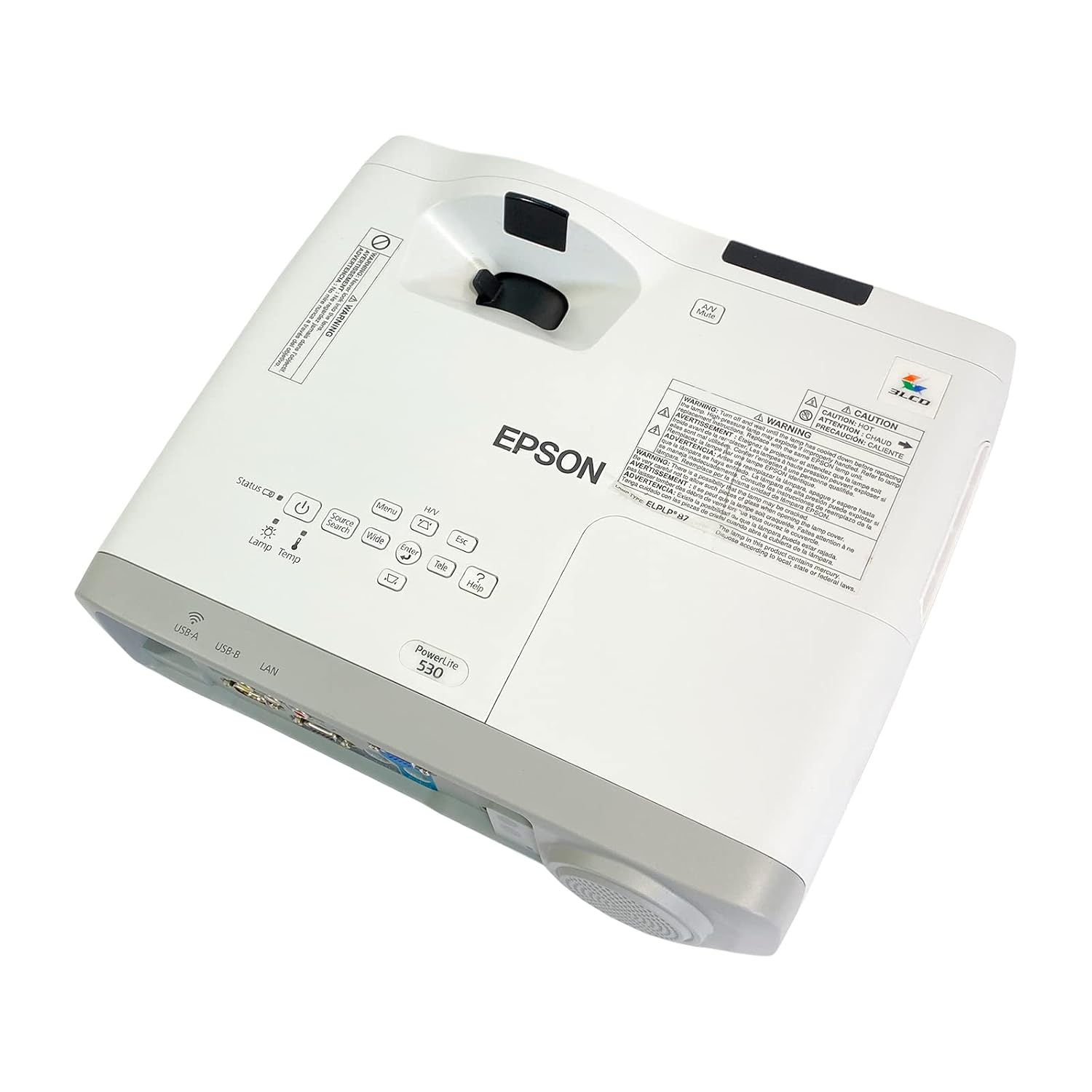 Unused Epson EB-530 Short Throw XGA 3LCD Projector (3200 Lumens, HDMI, Portable, Like New Condition) - Image 8