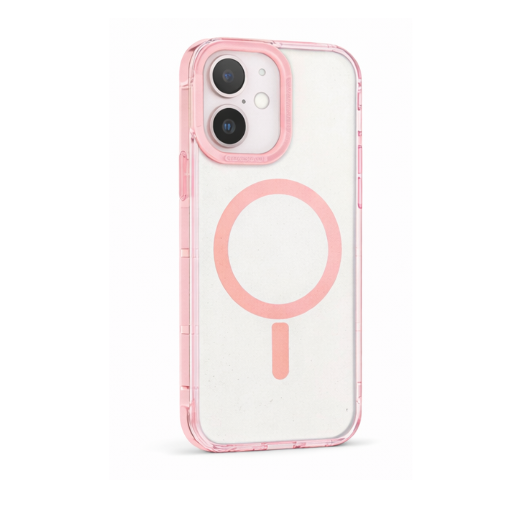 AmazingThing Omni Clear Case for iPhone 16 Plus (MagSafe Compatible, 8.5ft Drop Protection, Pink Transparent) - Image 1