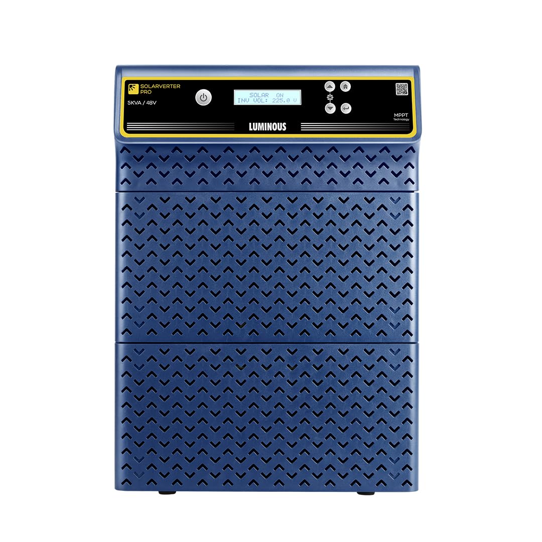 Luminous Solarverter PRO PCU 5KVA / 48V – Hybrid Solar Inverter, Pure Sine Wave, Smart Energy Management, High Efficiency, 2 Years Warranty, Ideal for Homes, Offices & Small Businesses - Image 1