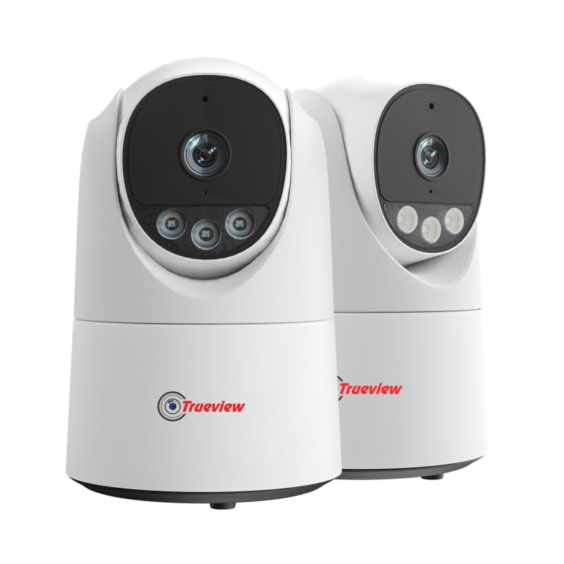 Trueview 3MP Pack of 2 Smart CCTV Wi-fi Home Security Camera with Pan Tilt 360° View, 2 Way Talk, Cloud Monitor, Motion Detect, Supports SD Card Up to 256 GB, Night Vision (3MP Robot - Pack of 2) - Image 1