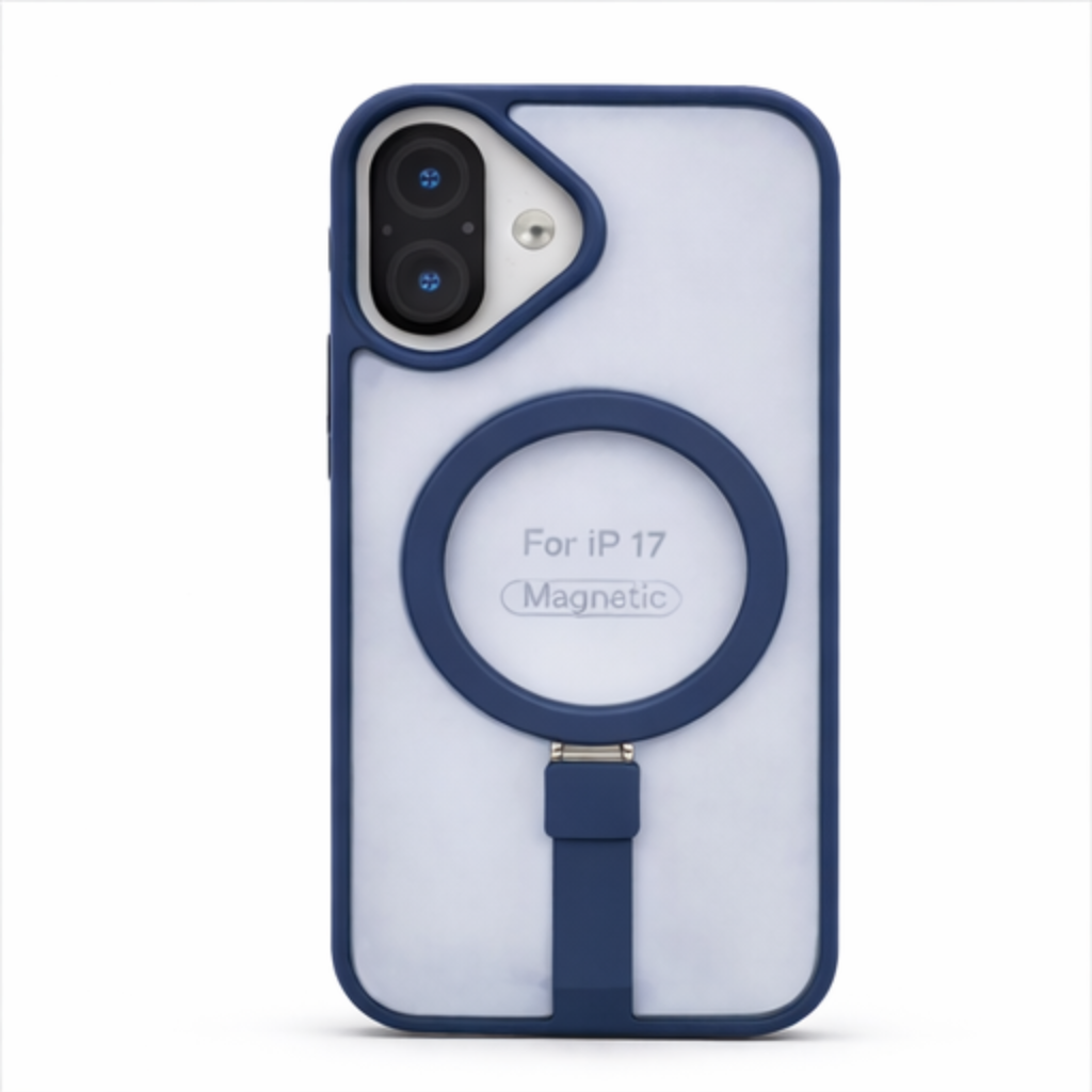 MagSafe Magnetic Phone Case with Built-in Kickstand for iPhone 17 (Transparent Frost Back, Shockproof Frame) - Image 3