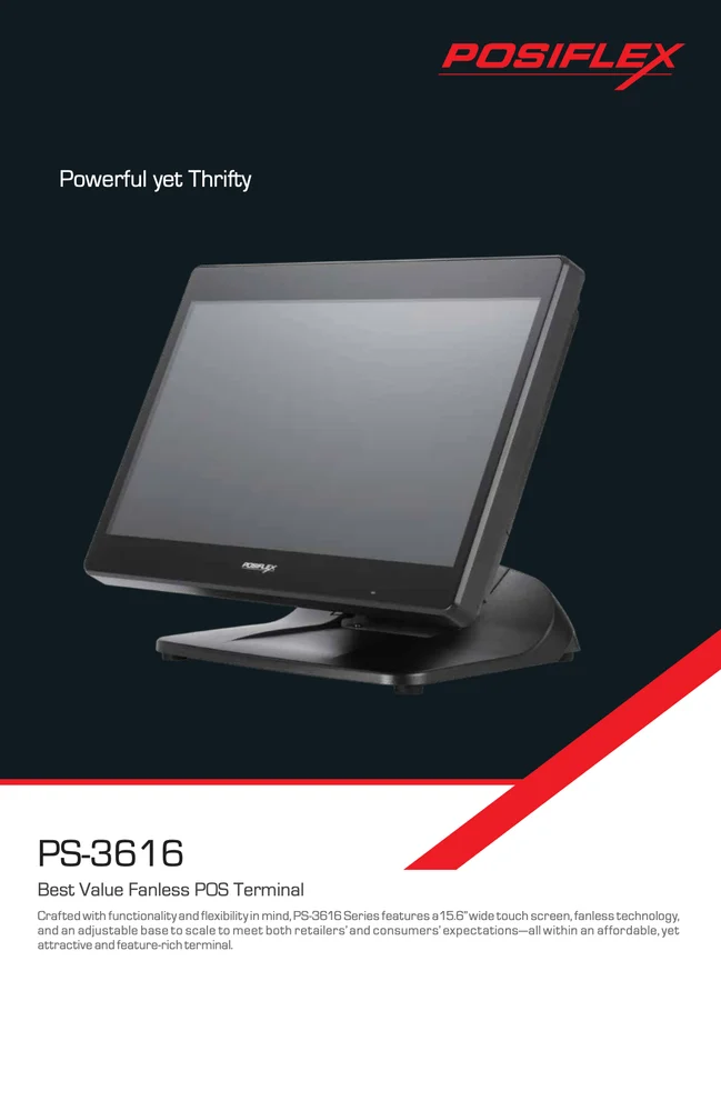Posiflex PS-3616 G2 POS Machine | 15.6” Touch POS Terminal (PS Series) - Image 4