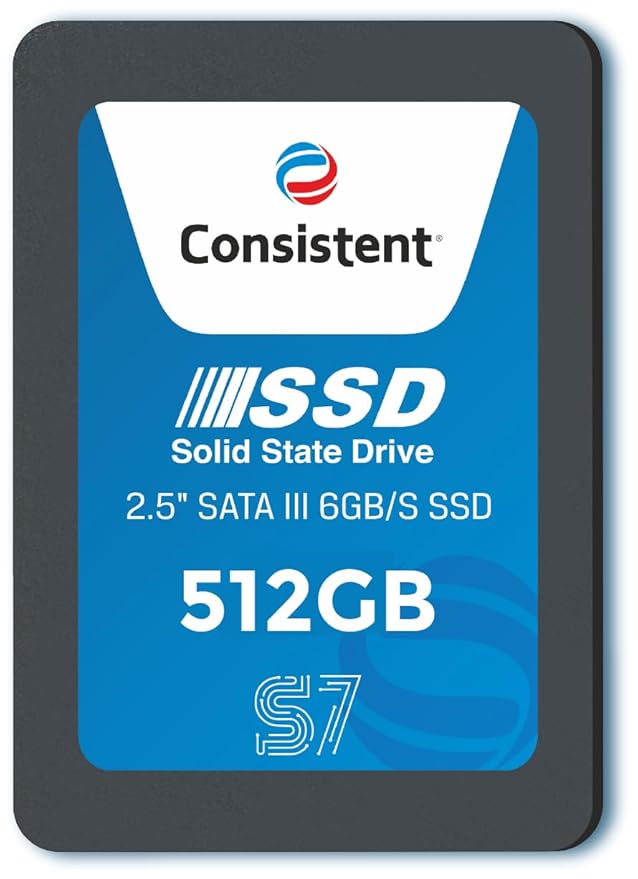 Consistent SSD 512GB 2.5 Inch SATA Internal SSD - Read: 550MB/s & Write: 500MB/s - Solid-State Drive 5 Year Warranty (512, GB) Consistent SSD 512GB 2.5 Inch SATA Internal SSD - Read: 550MB/s & Write: 500MB/s - Solid-State Drive 5 Year Warranty (512, GB) - Image 1