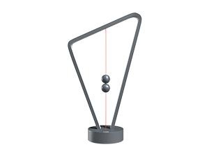 Xech Table Lamp for Home Decoration Magnetic Night Lamp for Bedroom LED Lights for Home Decor Asymmetrix II Anti-Gravity Bedside Lamp USB Powered Adjustable Brightness (Made in India) (Black) - Image 1