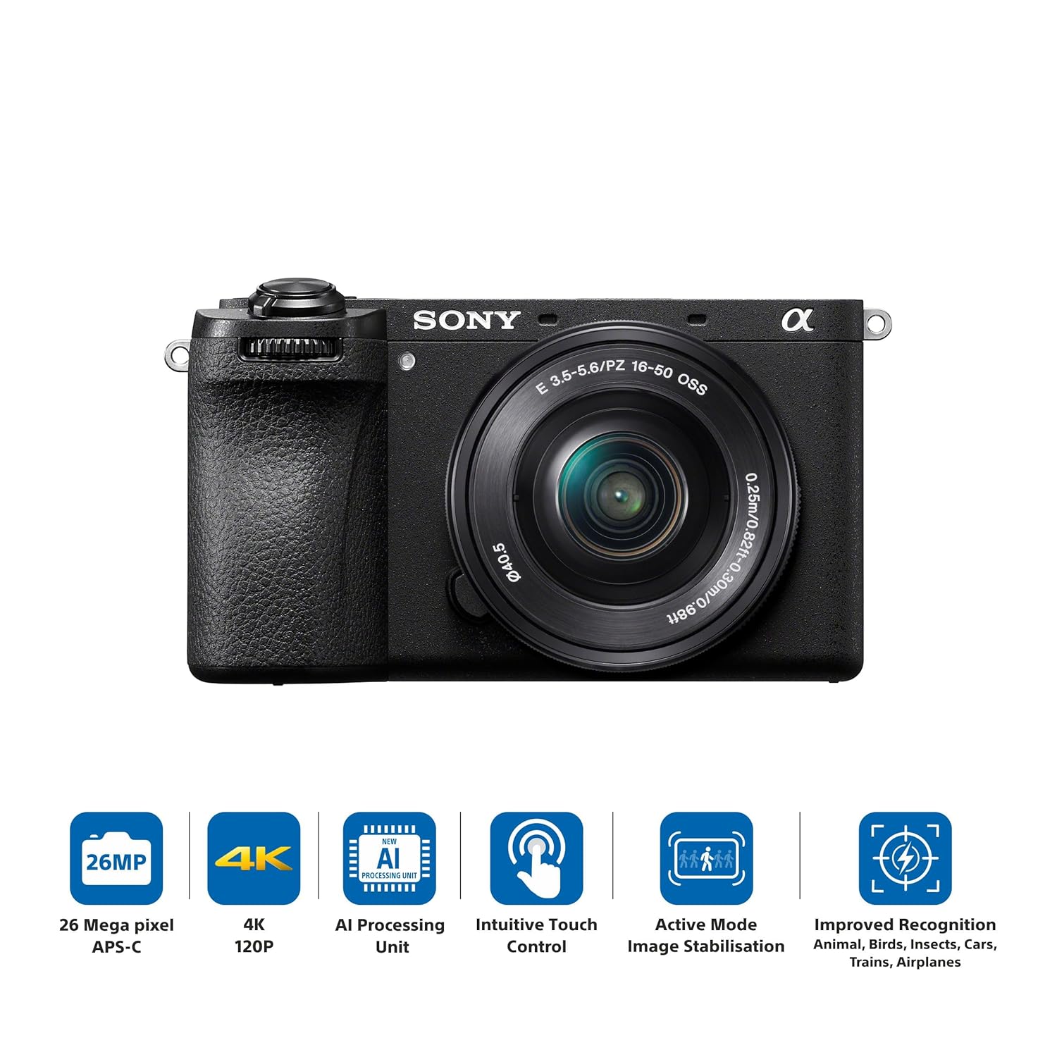 Sony Alpha ILCE-6700L APS-C Interchangeable-Lens Mirrorless Camera (Body + 16-50 mm Power Zoom Lens) | Made for Creators | 26.0 MP | Artificial Intelligence Based Autofocus | 4K 60p Recording - Black Sony Alpha ILCE-6700L APS-C Interchangeable-Lens Mirrorless Camera (Body + 16-50 mm Power Zoom Lens) | Made for Creators | 26.0 MP | Artificial Intelligence Based Autofocus | 4K 60p Recording - Black - Image 2