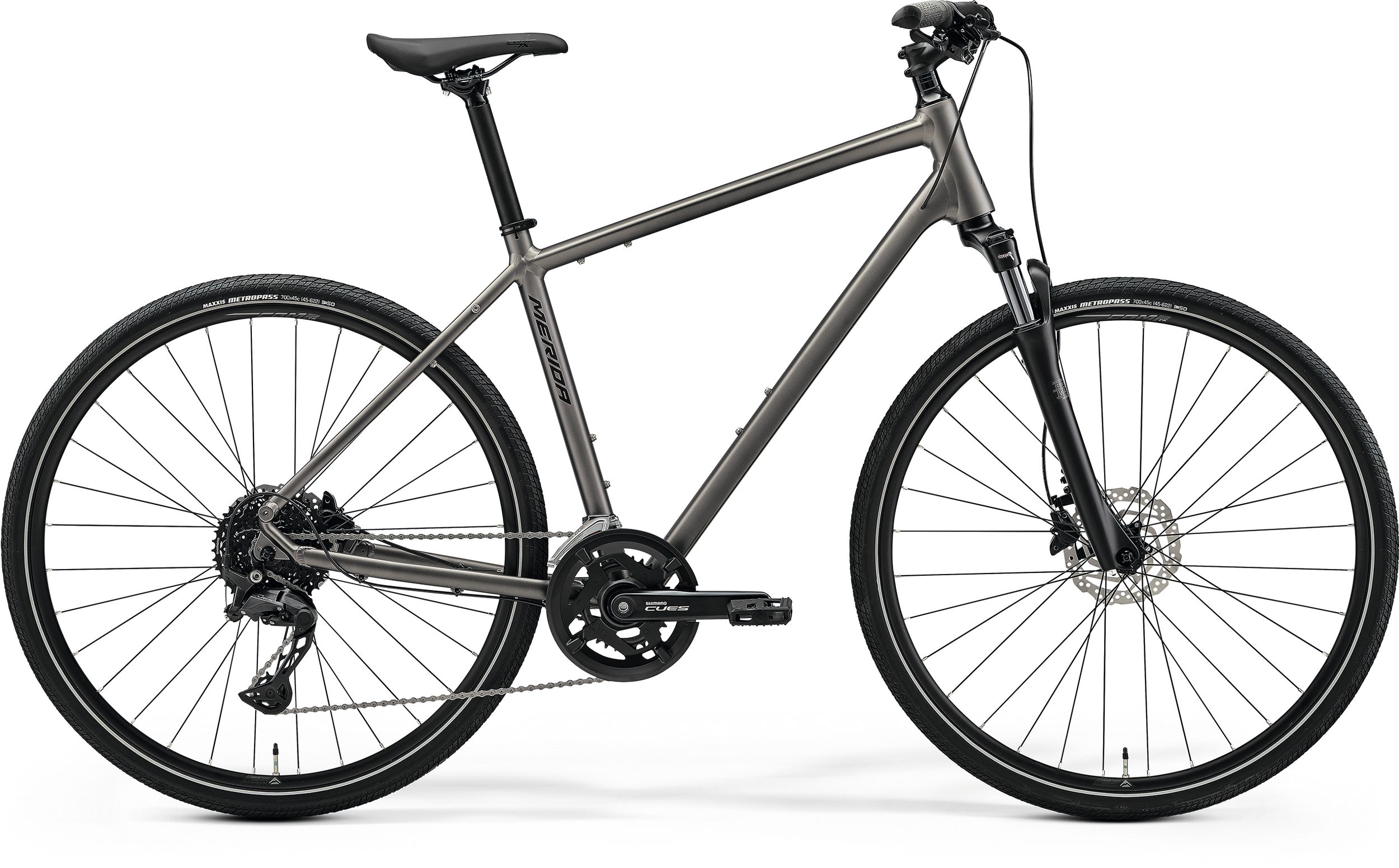 MERIDA BICYCLE CROSSWAY 300 MY26-XS-SILK WARM SLATE GREY(BLACK) - Image 1