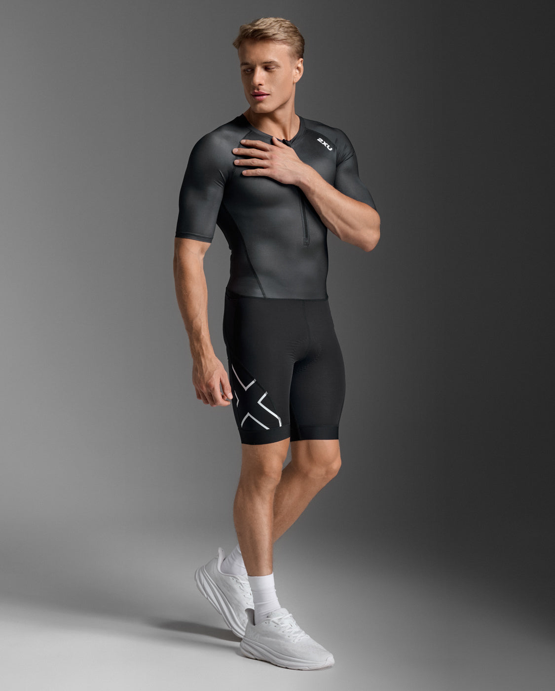 2Xu Mt7397D Core Sleeved Trisuit-Black/White-L - Image 4
