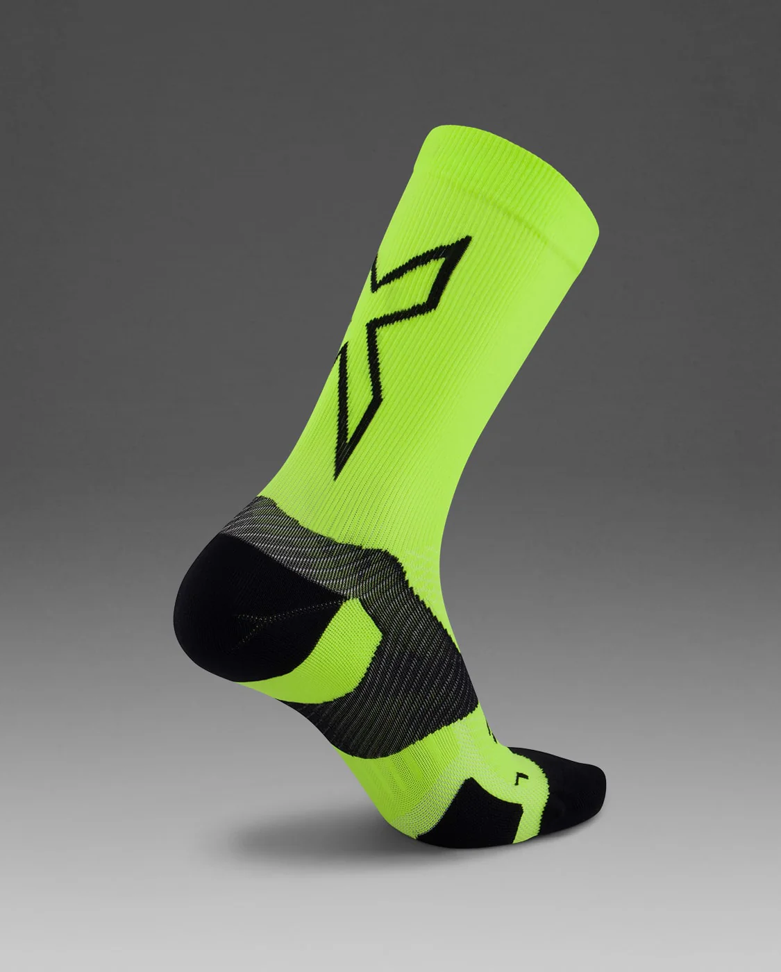 UA7005e Vectr Light Cushion Crew Socks-Volt/Black X-XL - Image 2