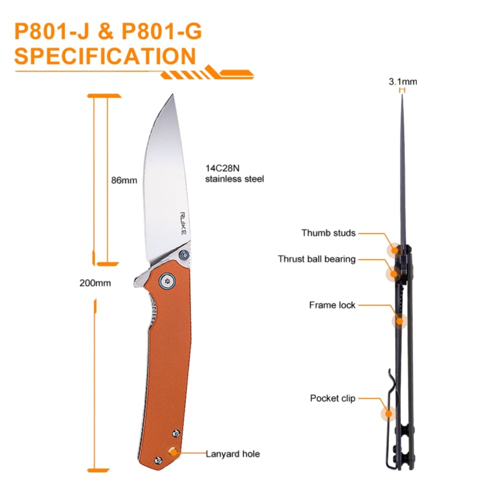 Ruike P801-J Orange - Image 3