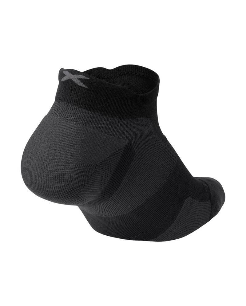 Vectr Cushion No Show Compression Socks-S-Black/Titanium - Image 2